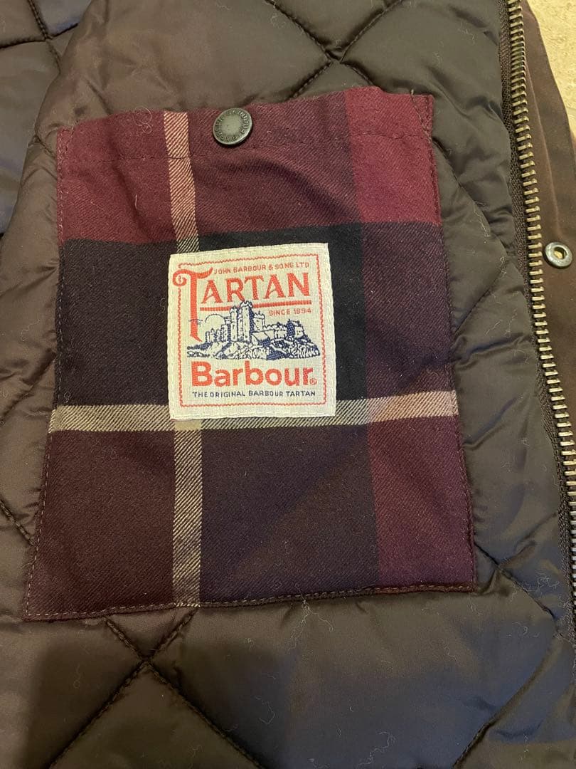 Barbour フード付きブラウンジャケット S