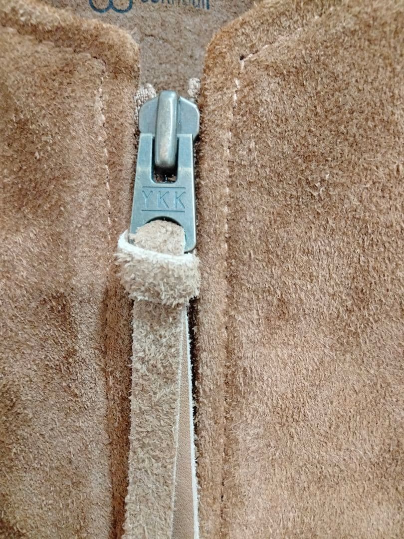 ジョンブル　スエード　ノーカラー　シングル　ジャケット　日本製