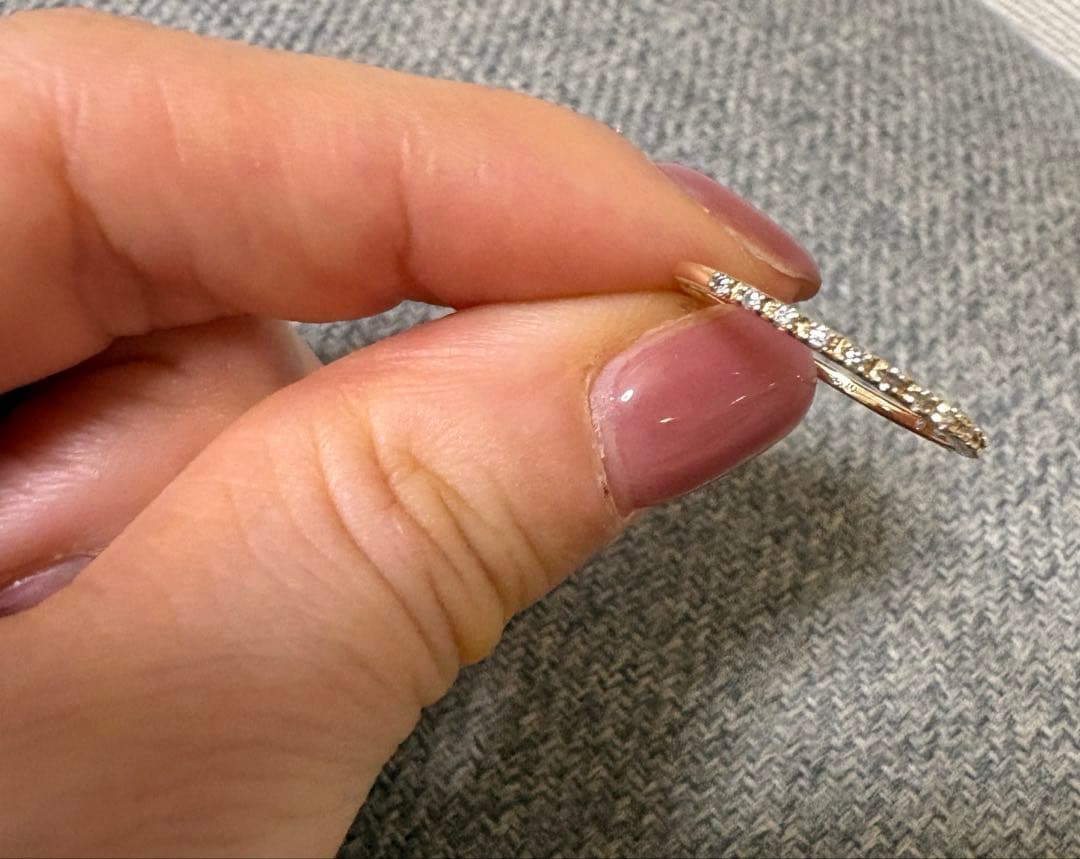 Lilas ダイヤハーフエタニティーリング K10 13号