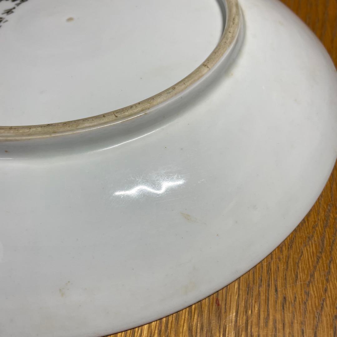 有田焼　初代　松本佩山　軍鶏の図皿　箱なし