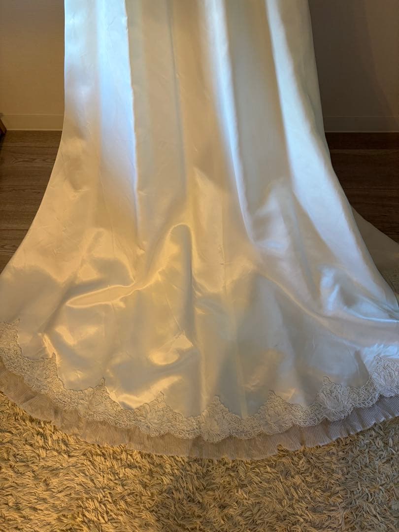 アイボリー レース装飾 ドレス　ヴィンテージドレス