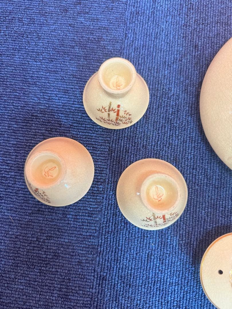 1977  薩摩焼　茶器セット　急須1客　湯呑3客