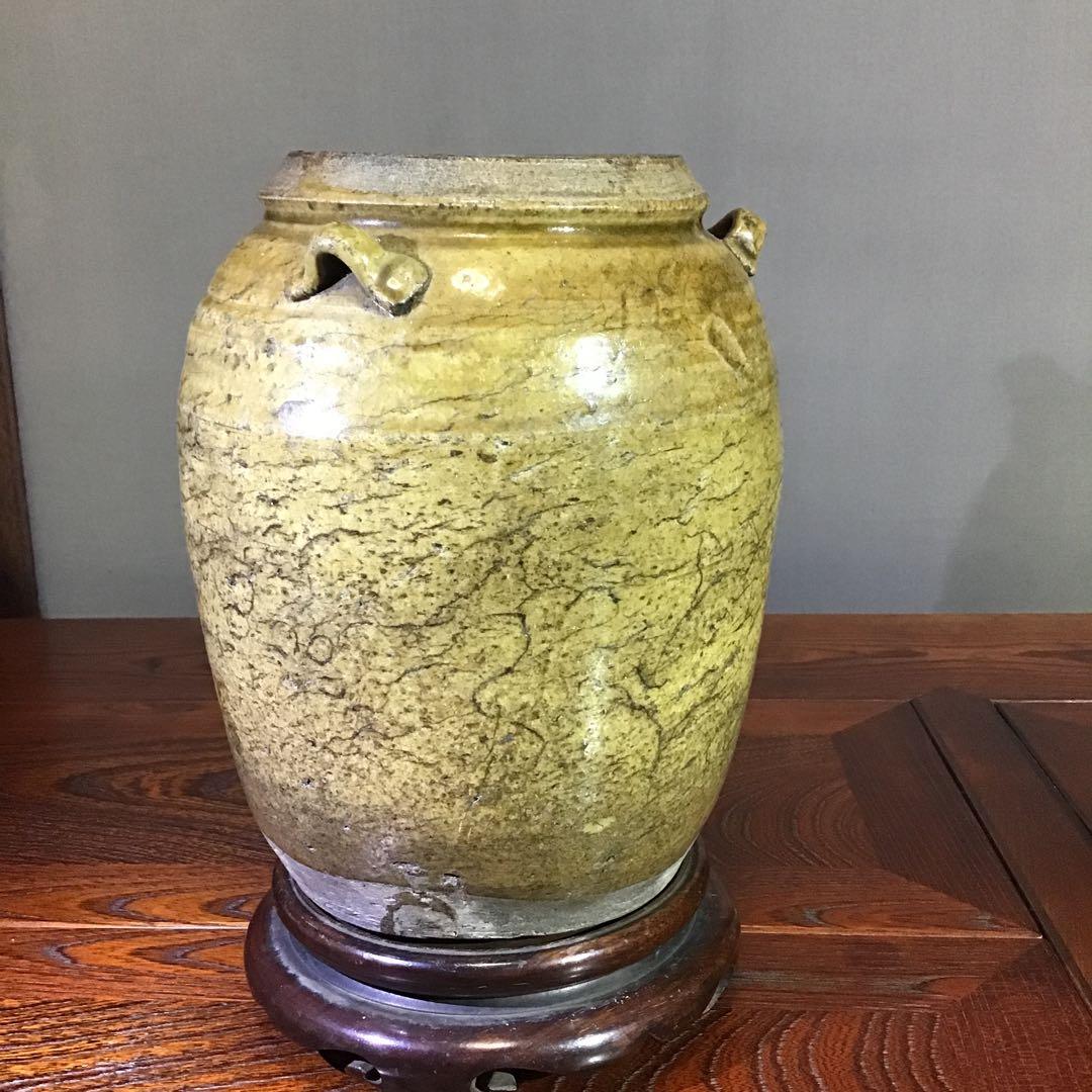 古瀬戸　三耳壷　　　　江戸期