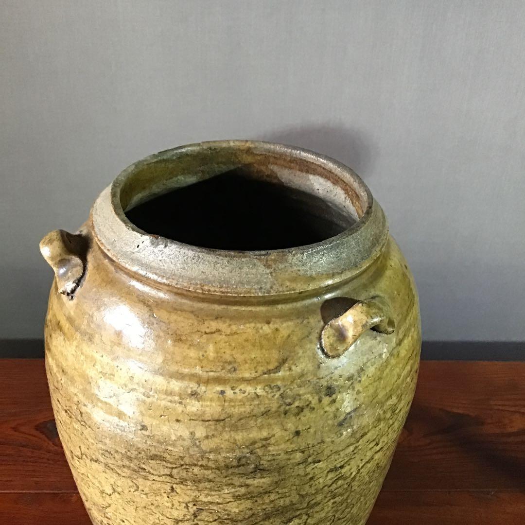 古瀬戸　三耳壷　　　　江戸期