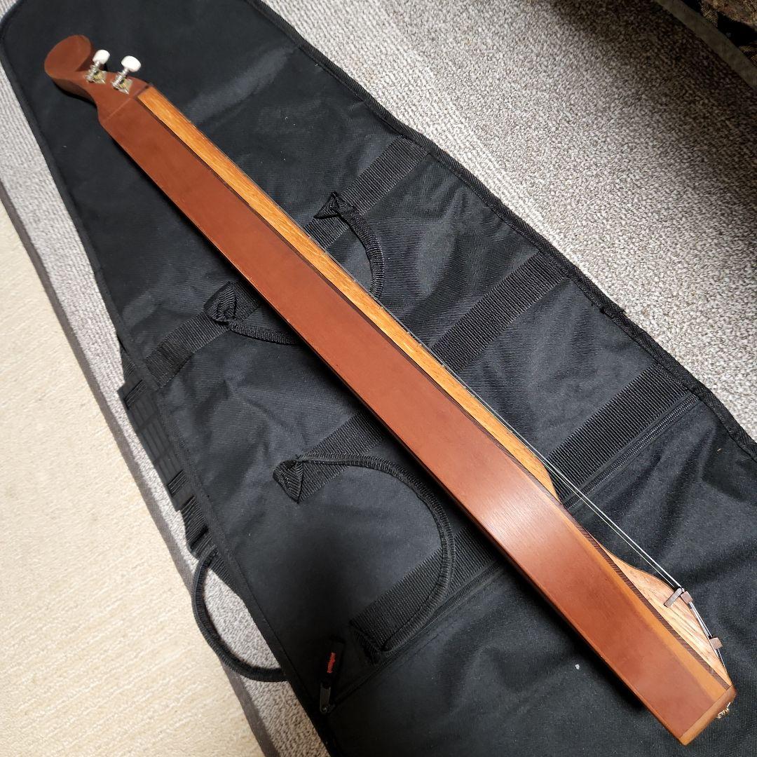 ダルシマー 4弦 木製 ブラウン ケース付き