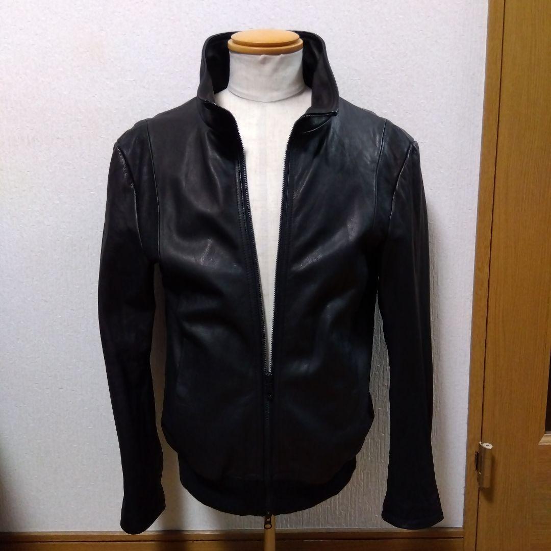 【極美品‼️】ブラックレザーシングルライダースジャケット