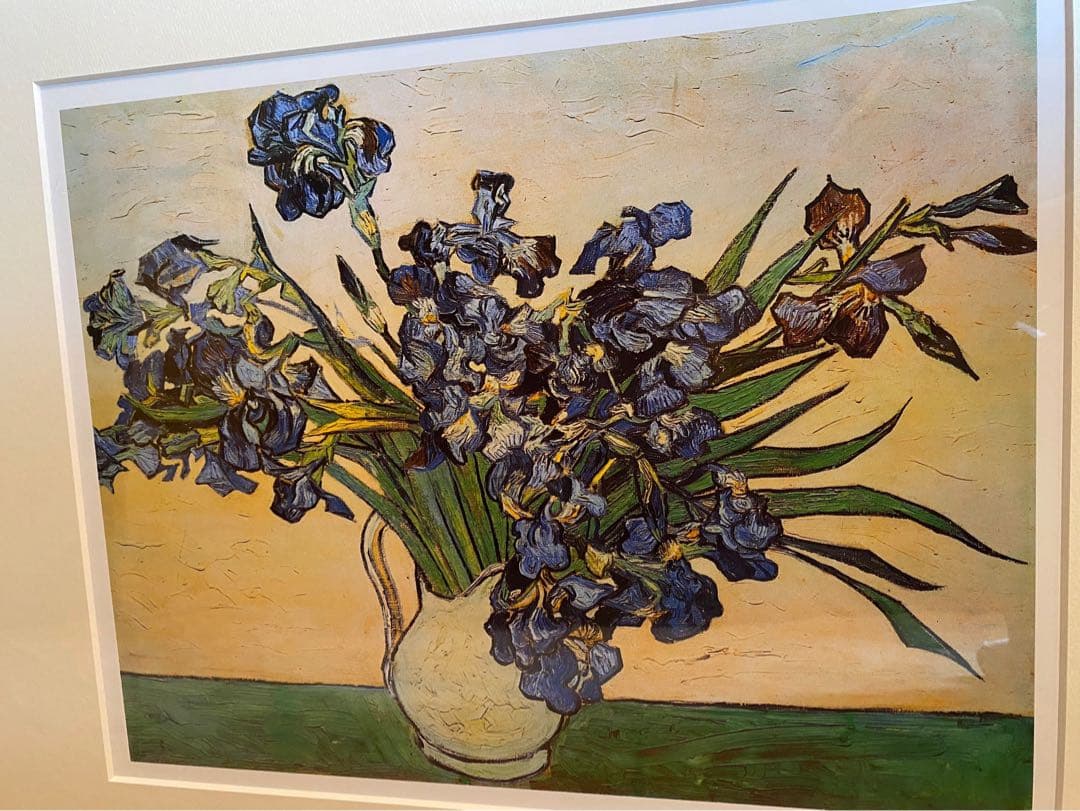 ゴッホ アイリス 花瓶　アイリスのある花瓶 インテリア 額縁