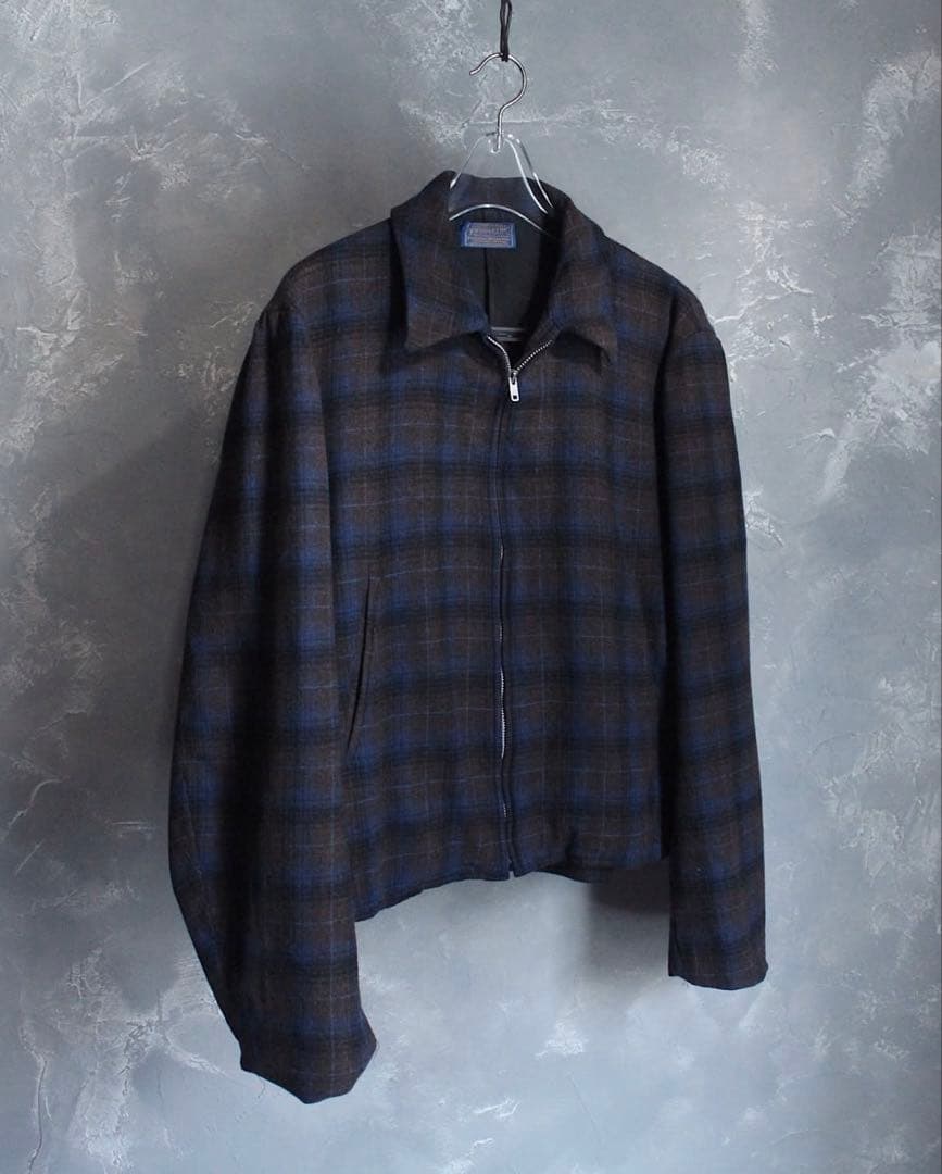 Pendleton チェック1950s wool zip jacket