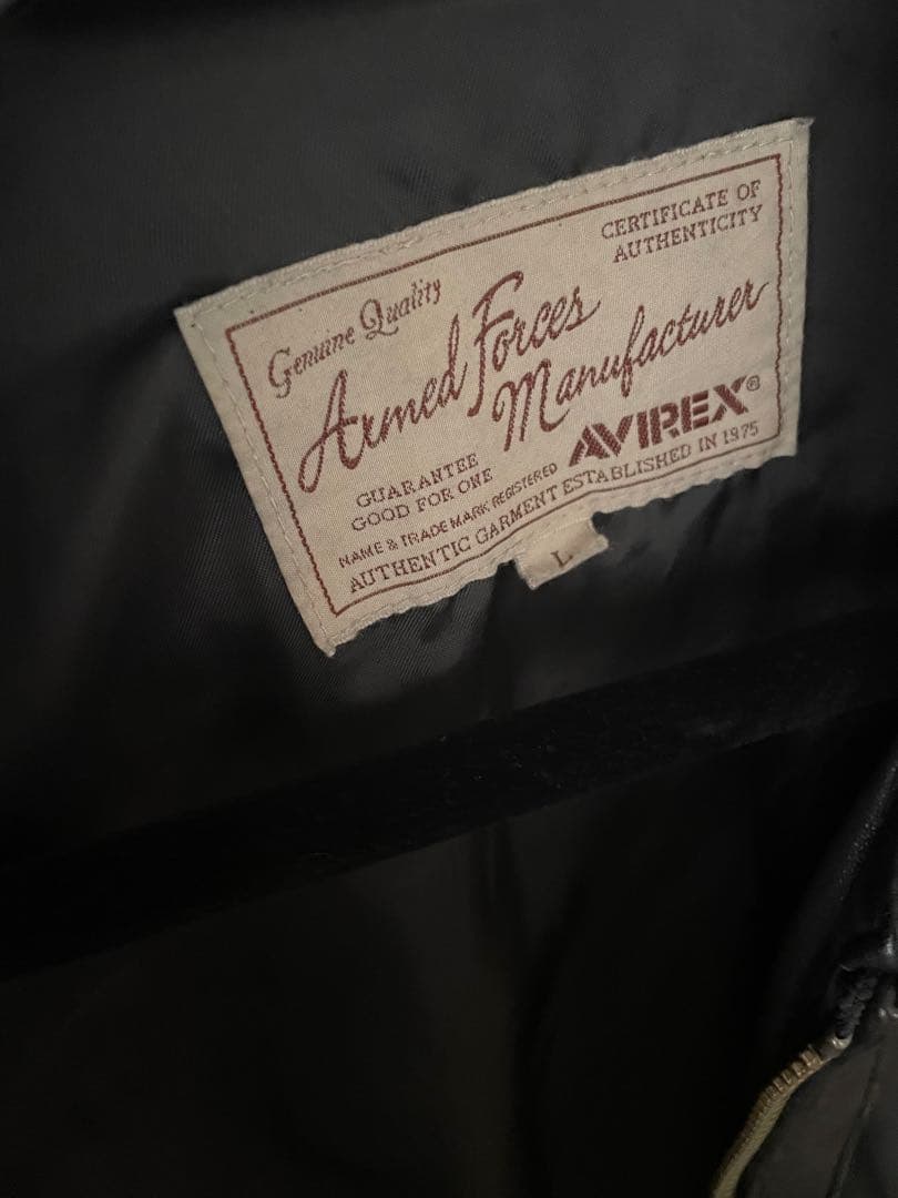 AVIREX ブラック シングルライダースジャケット L 6161063 羊革