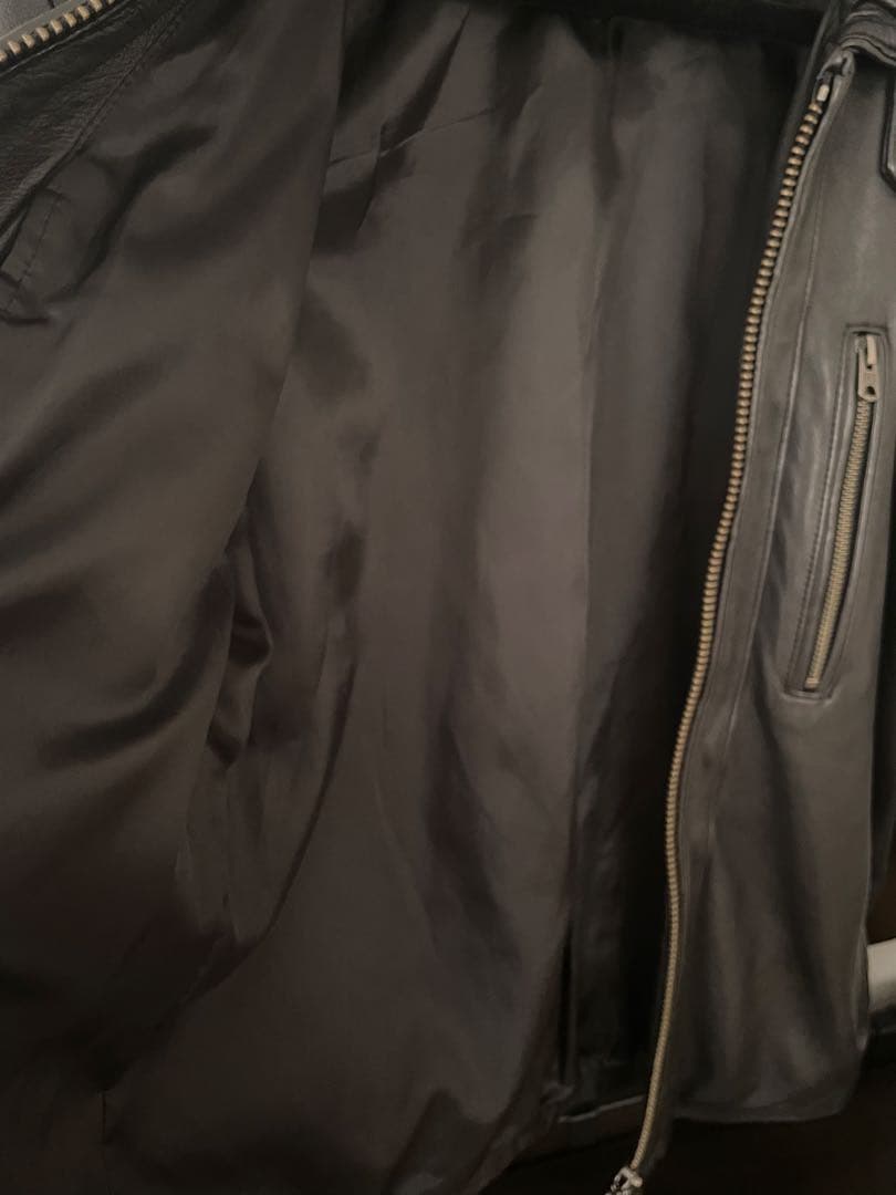 AVIREX ブラック シングルライダースジャケット L 6161063 羊革