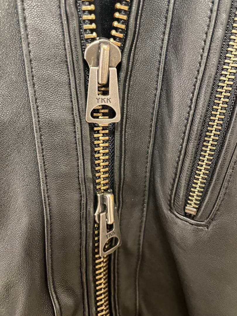 AVIREX ブラック シングルライダースジャケット L 6161063 羊革