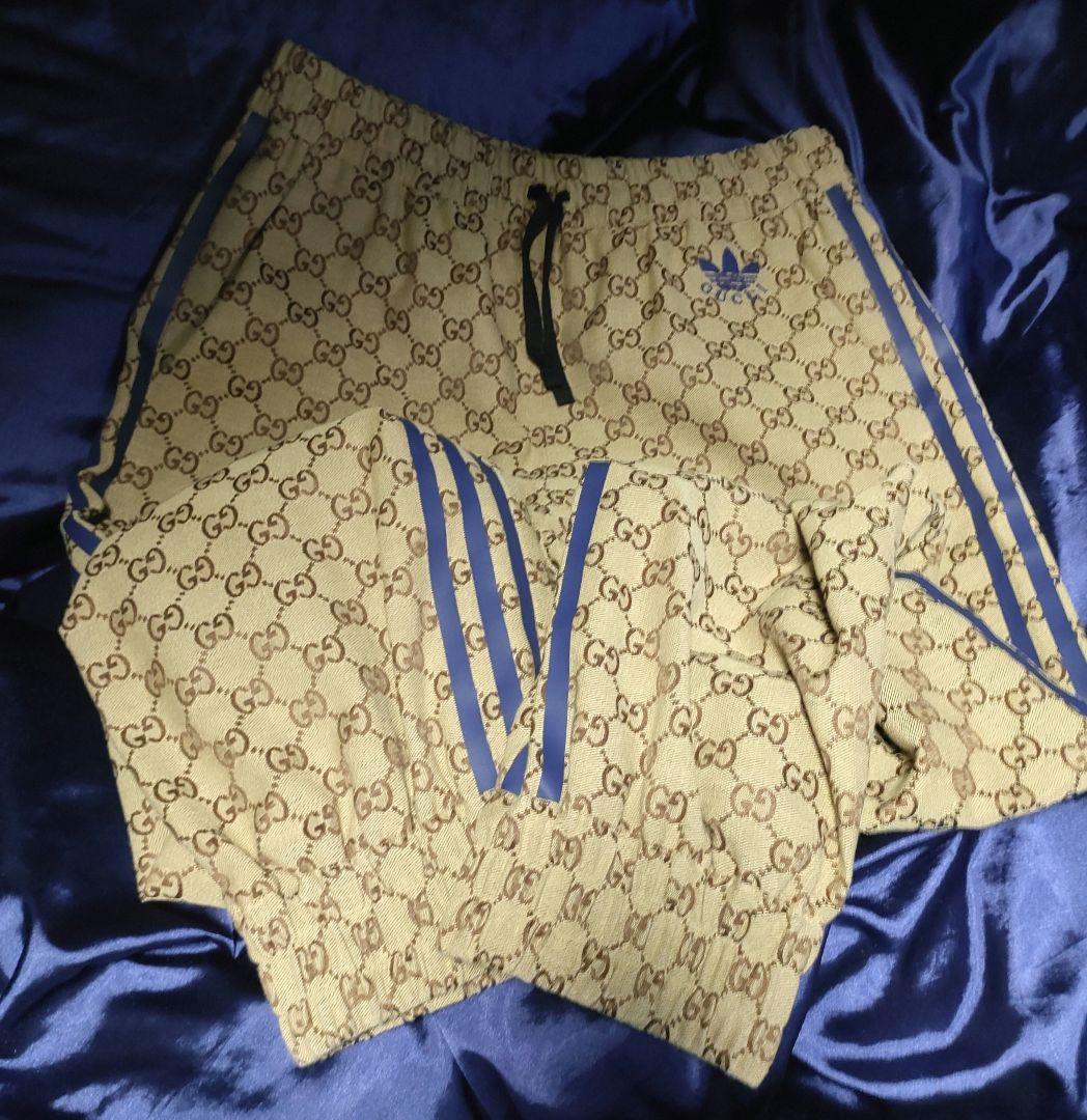 希少 GUCCI adidas コラボ ジャージパンツ GG柄 40 グッチ