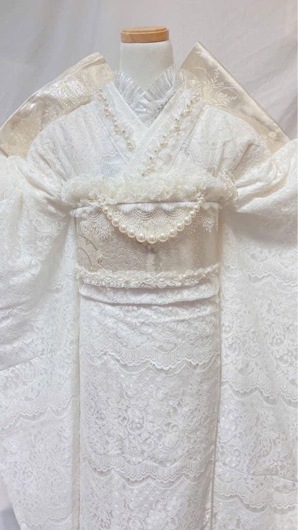 新品　振袖フルセット　振袖 成人式　ホワイト　振袖7点セット