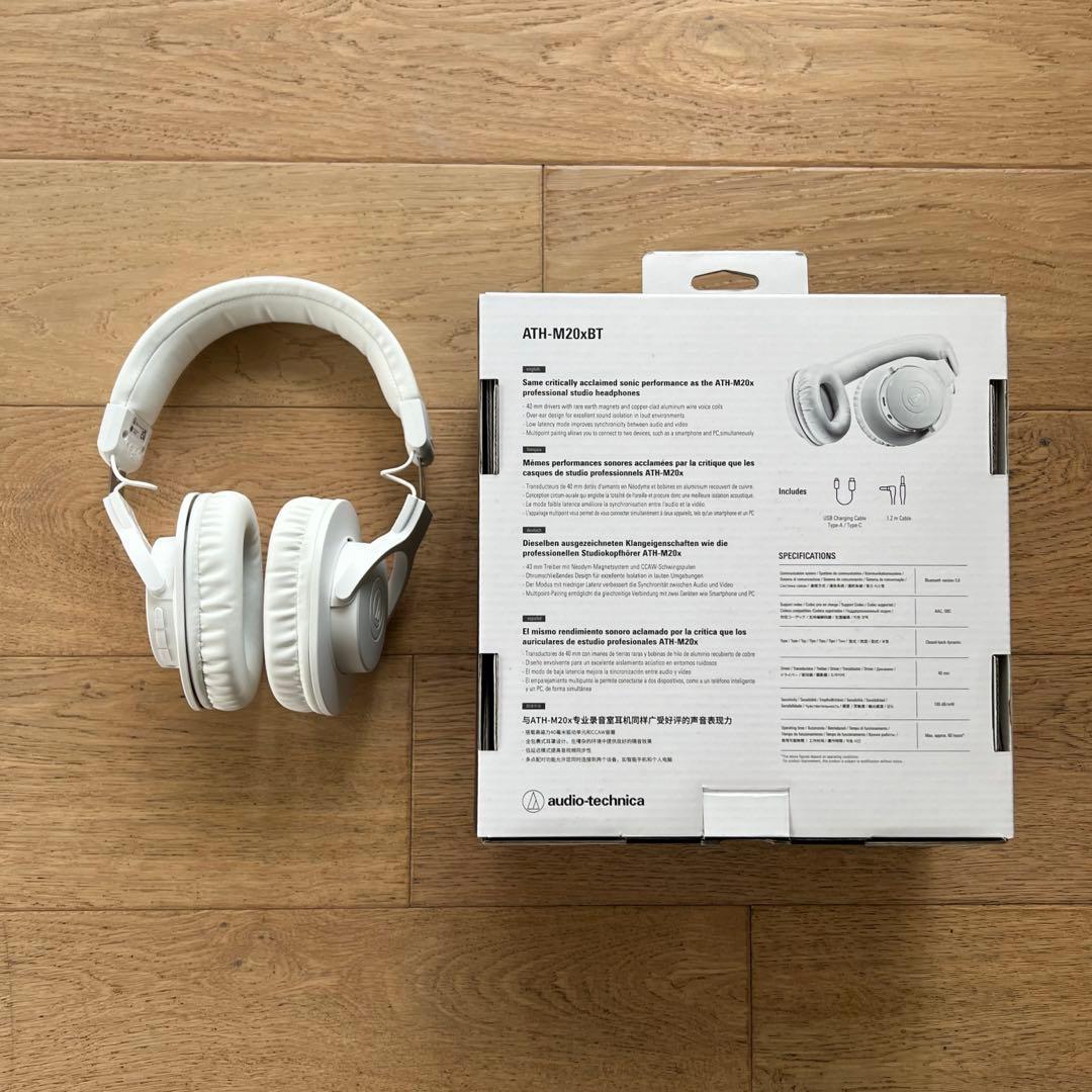 ATH-M20xBT WH ワイヤレス ヘッドホン Bluetooth 有線