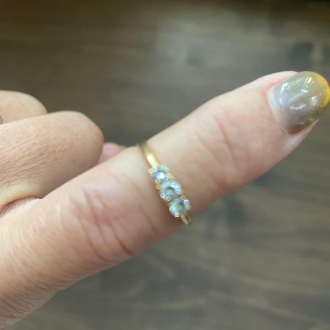クリスマス特価　高級ダイヤモン 0.27ct k18リング　約8号