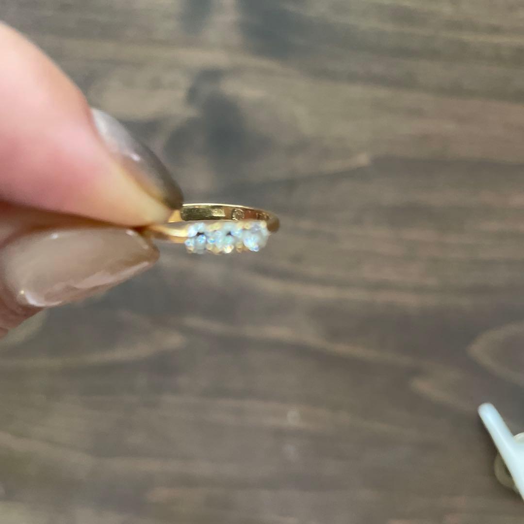 クリスマス特価　高級ダイヤモン 0.27ct k18リング　約8号