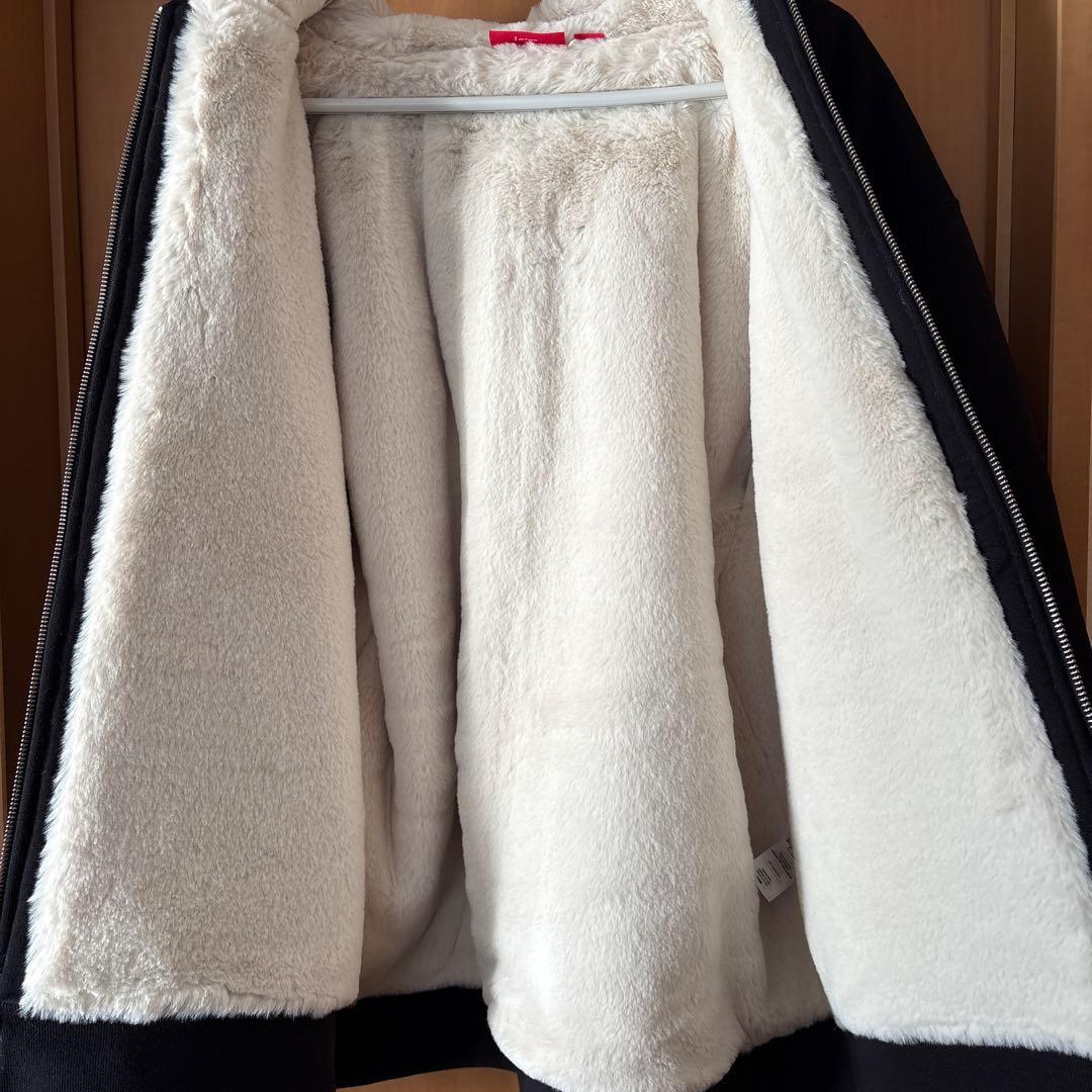 Supreme®︎ Faux Fur Lined Zip Up Hoodie L