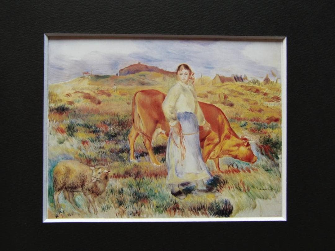 オーギュスト・ルノワール、畑からの帰り道、希少な画集より