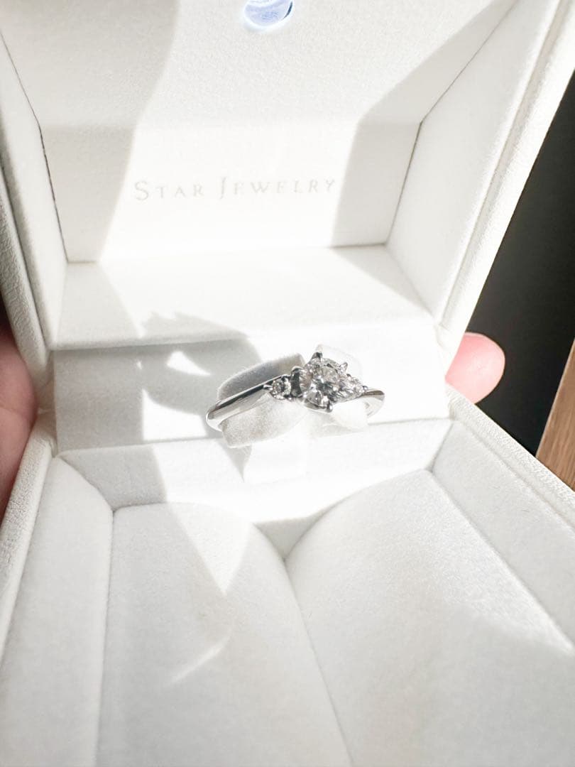 STAR JEWELRY Dカラー PT950 ダイヤモンドリング 7号