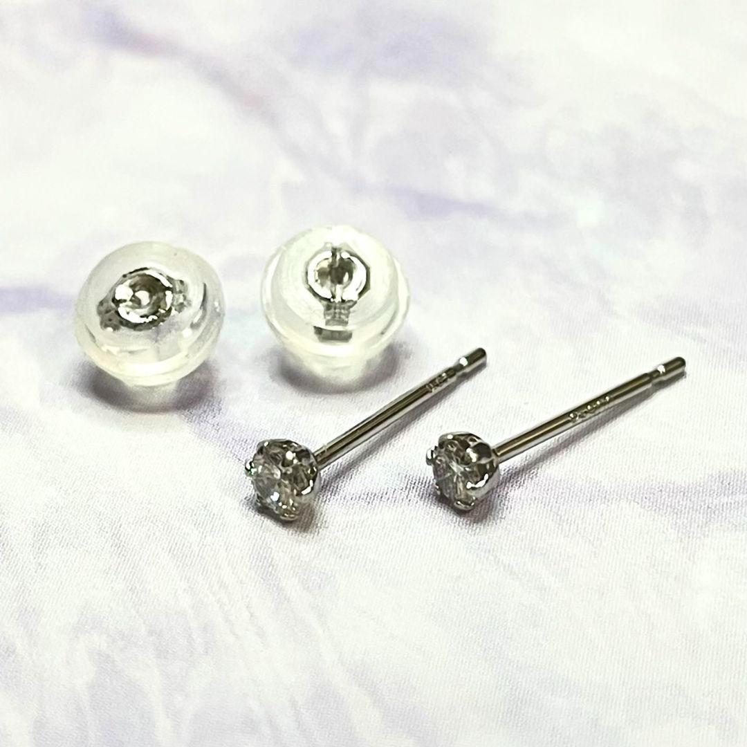 PT900 ダイヤモンド ピアス トータル0.1ct スタッド ユニセックス