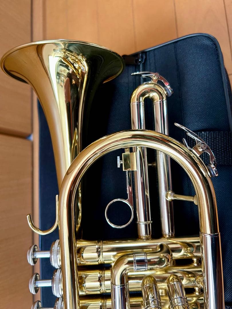 美品　コルネット　セミハードケース　マウスピース　トランペットの小型