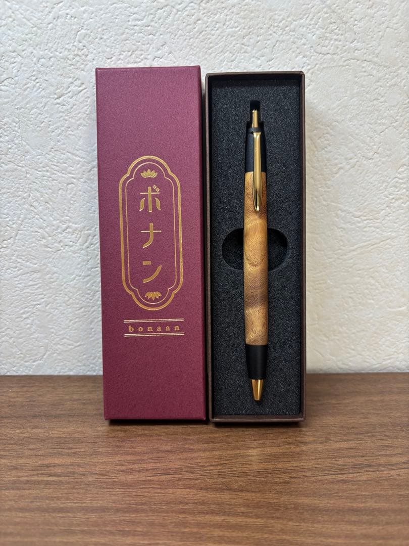 【上杢】ボナンペン 欅 シャープペンシル 真鍮金具0.5mm