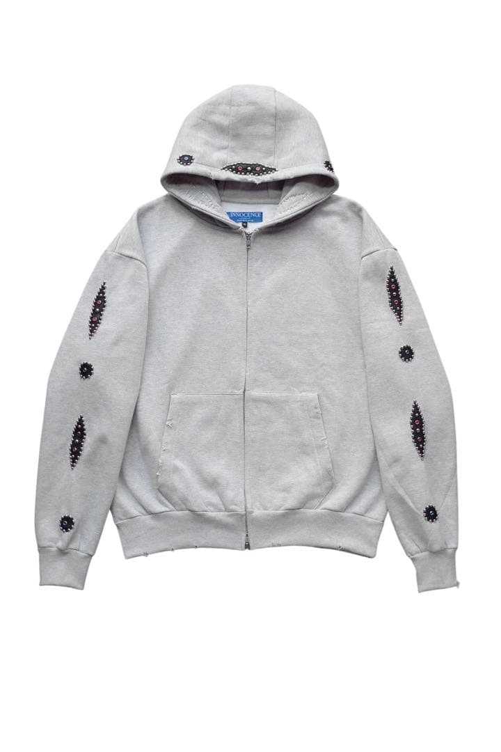 トップス Innocence NYC DAMAGE STUDS HOODIE