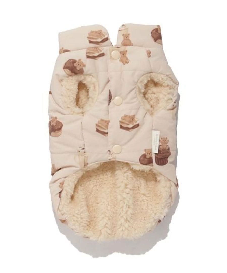 GELATOPIQUE ジェラートピケ【CAT&DOG】中綿ベスト　BEG くま