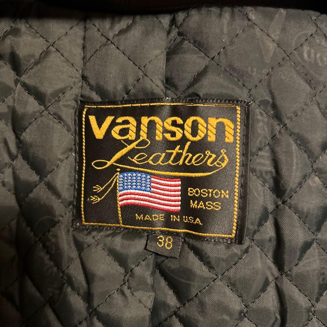 最終値下げ　vanson ブラック シングルライダースジャケット 38