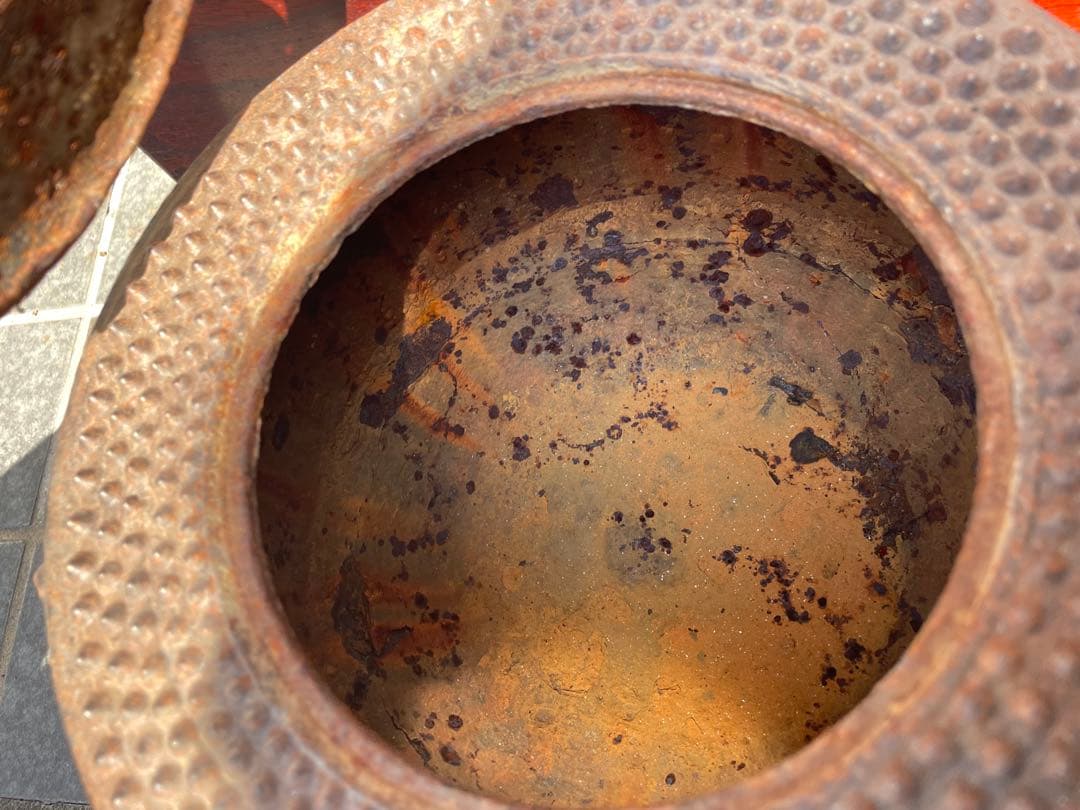 アンティーク　長火鉢　五徳　火箸　鉄瓶　古民具　灰付き　骨董　昭和レトロ　囲炉裏