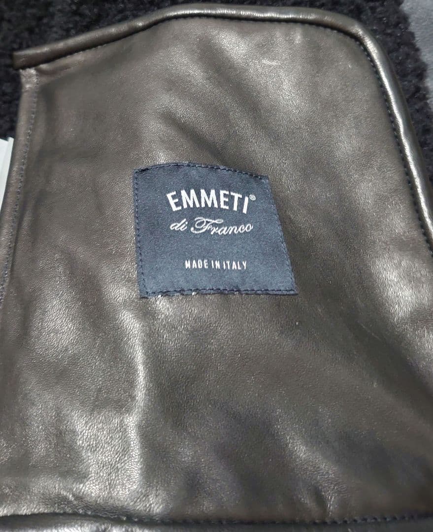 エンメティ アッカ H 黒 42 ムートン ジャケット 干場 EMMETI XS