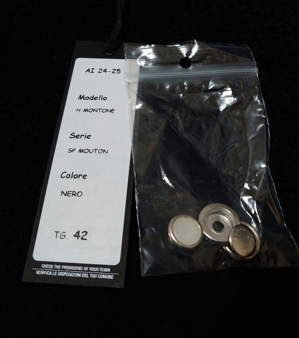 エンメティ アッカ H 黒 42 ムートン ジャケット 干場 EMMETI XS