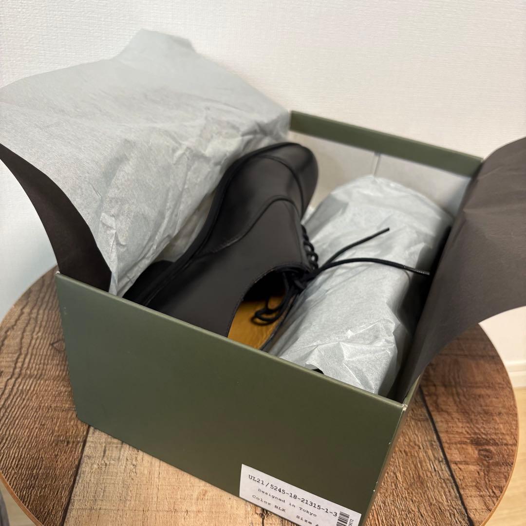 【新品未使用品】UNLINE 本革 ストレートチップ 41 ブラック