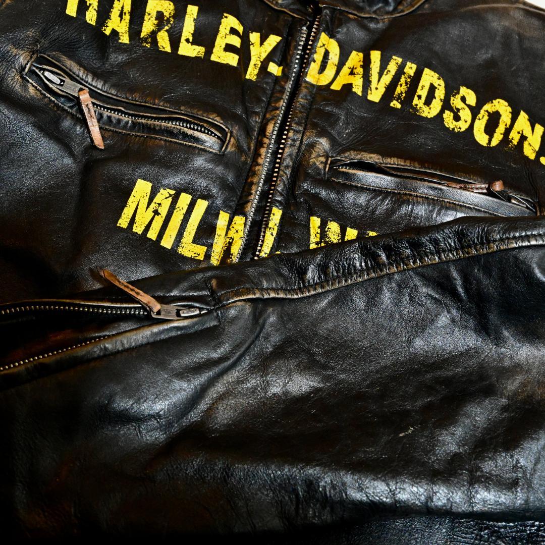 HARLEY-DAVIDSON シングル ライダース 97006-18VM 茶芯