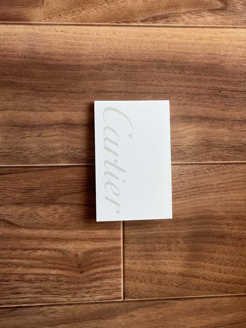 Cartier レザーカバー付きメモ台紙　黒