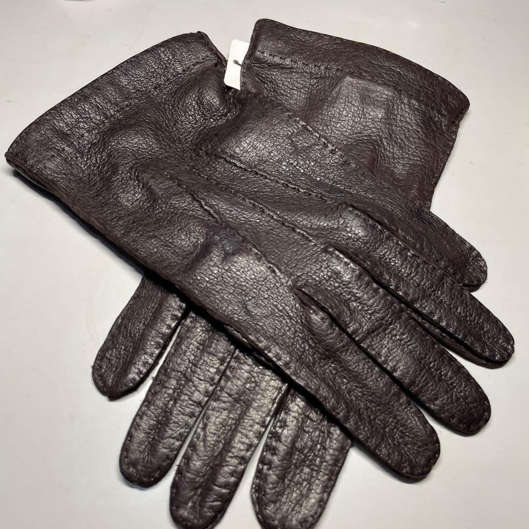 未使用 ペッカリー RESTELLI サイズ8 ダークブラウン色　ライニング無し