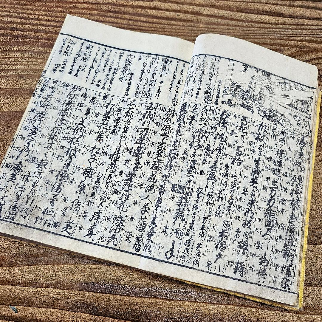 n9384 古い和本 永代節用無盡藏 巻の下のみ 江戸文久4年 絵入漢字 古書