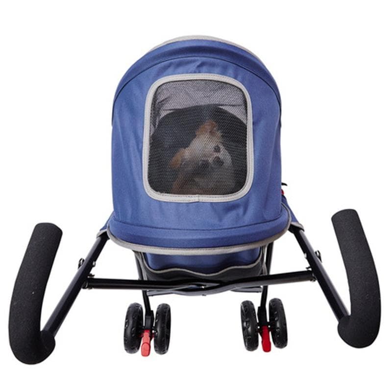 Porta ペット用軽量折りたたみお出かけカート ブルー 犬 猫 キャリー 青