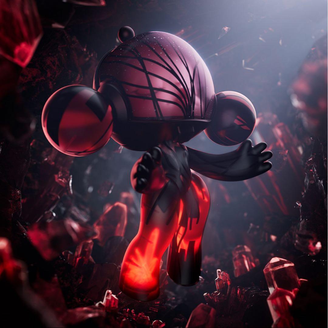 MEGA α SKULLPANDA 1000% Red Crystal正規品全新