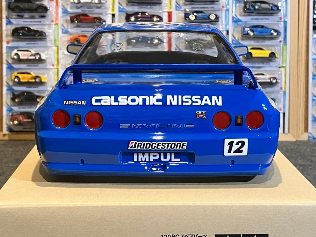 タミヤ ラジコン 日産スカイラインGT-R 塗装済 スペアボディ R32 ブルー