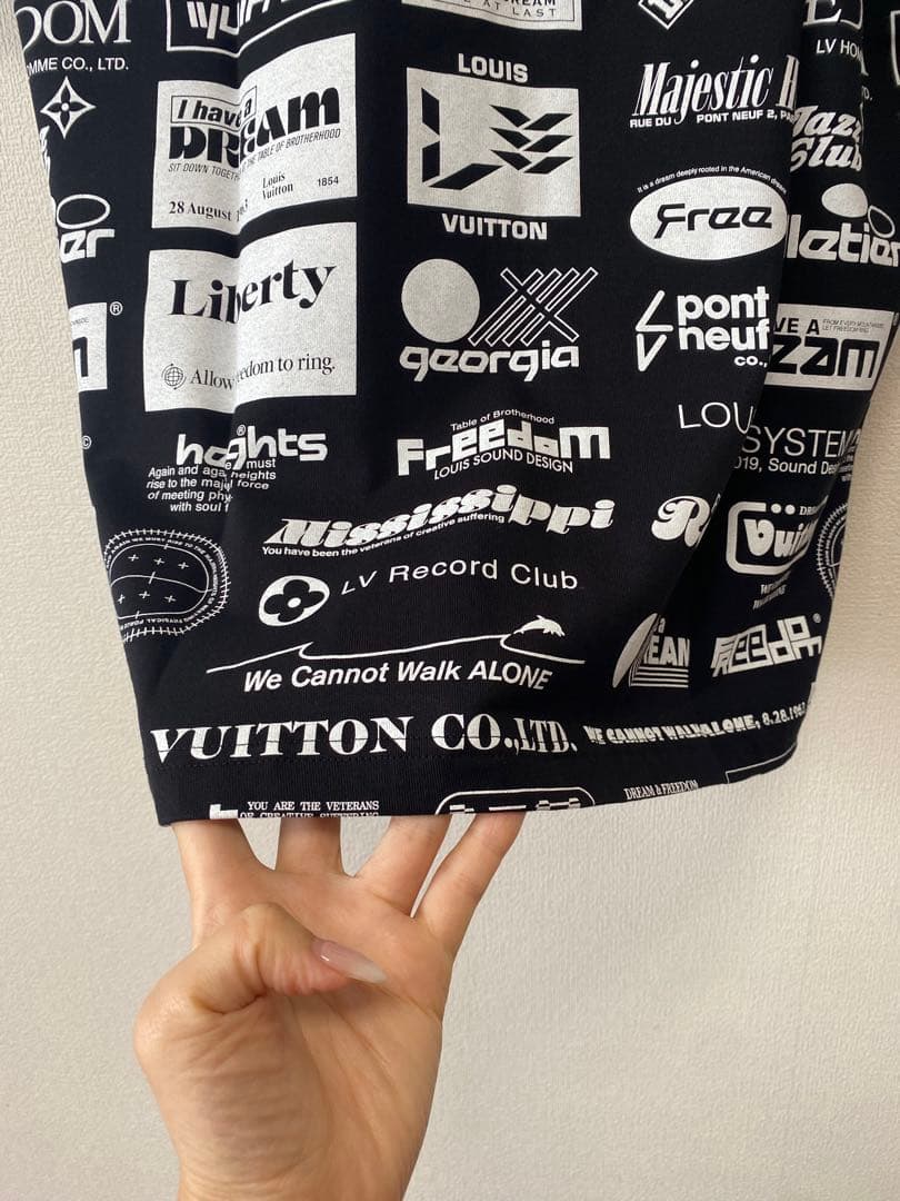極美品　即日発送　人気　ルイヴィトン tシャツ ヴァージルアブロー　ブラック