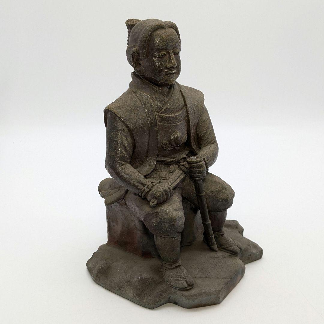 岡本碧山 備前焼 桃太郎像 陶像 細工物 置物 縁起物 陶器人形 インテリア