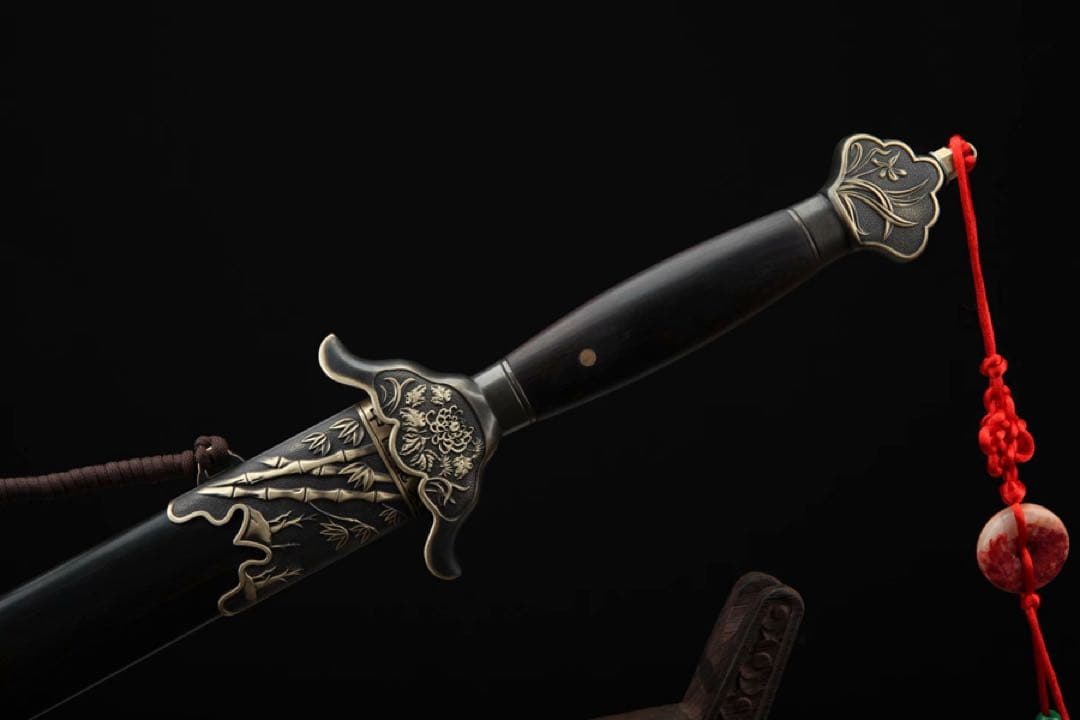 メイランシク 漢剣 美術刀 西洋剣 古兵器 鑑賞用 武具 黒檀 舞踊刀