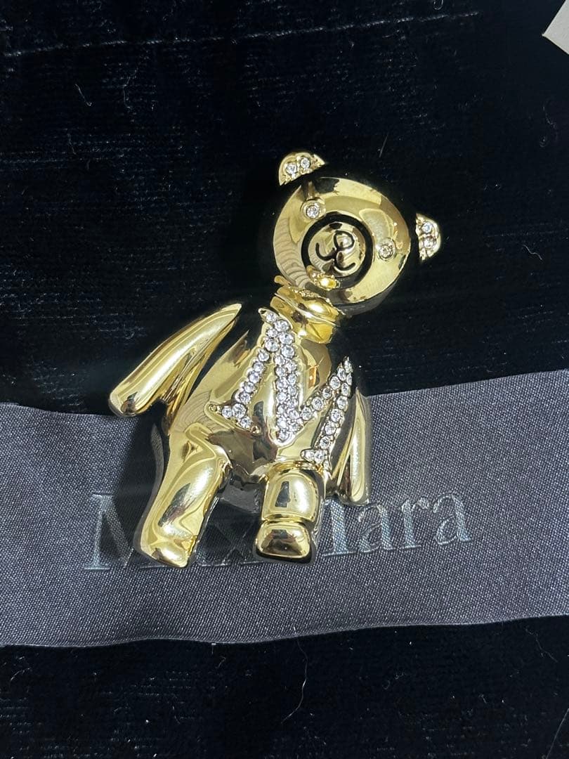 〈新品〉MaxMara マックスマーラ ［シャイニー］メタル テディ ブローチ