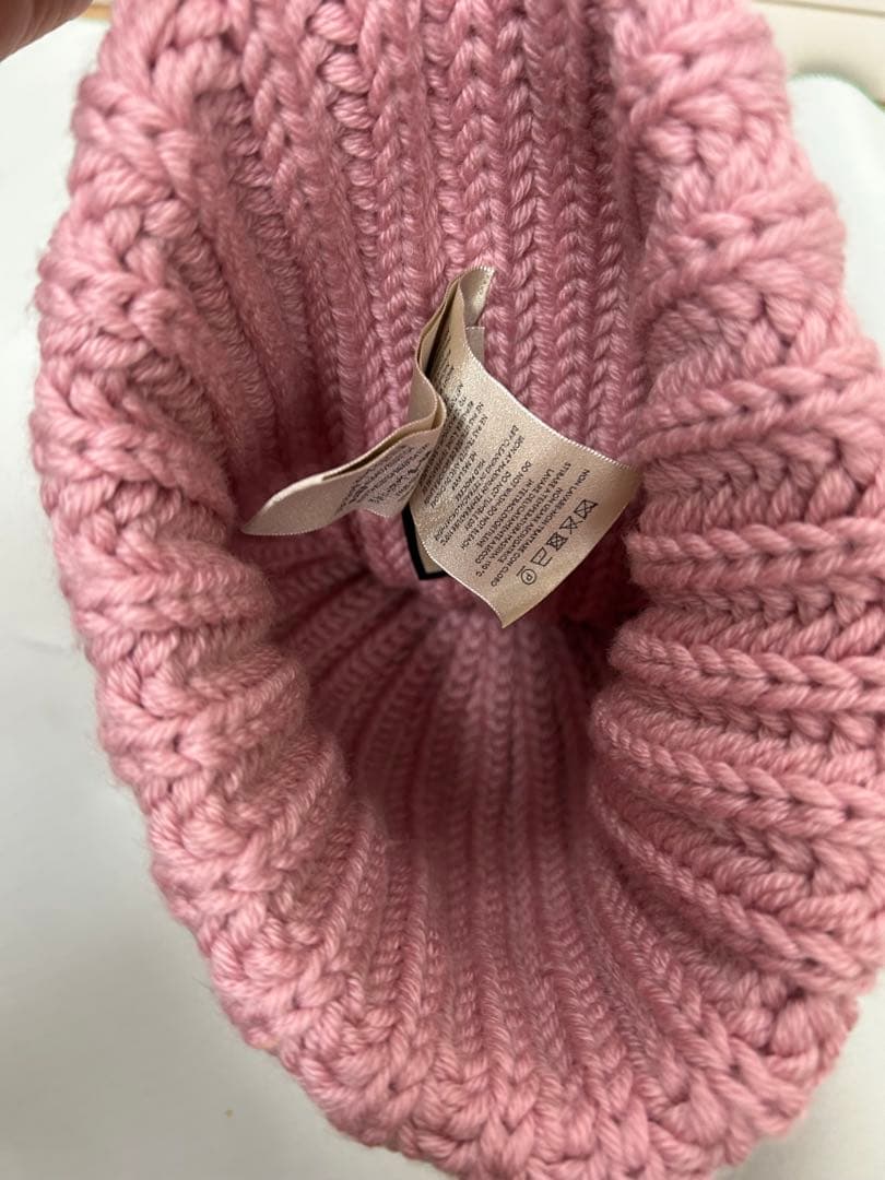 グッチ GUCCI ラベル付きニット帽ビーニー