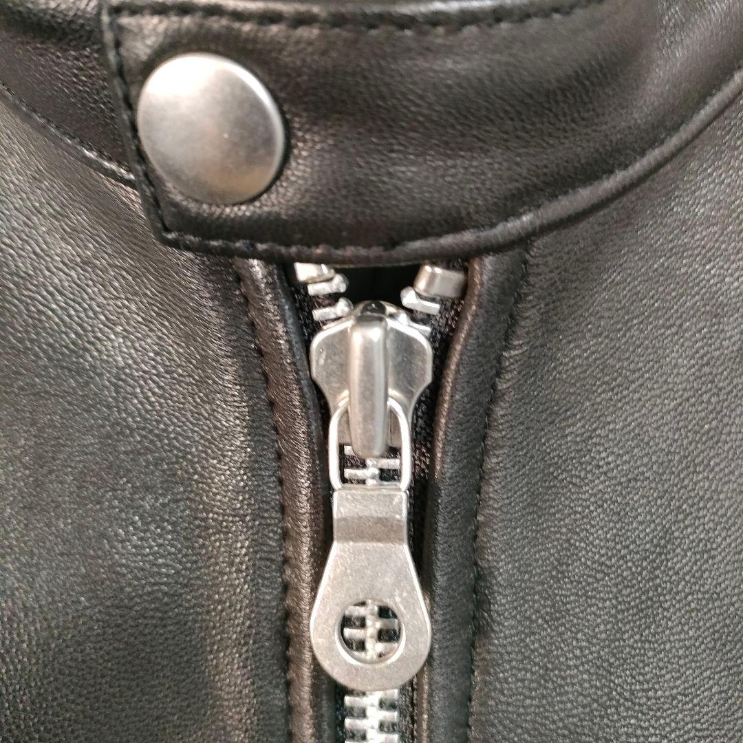 【美品】SHIPS シップス　本革ラムレザージャケット シングル黒Ｌ