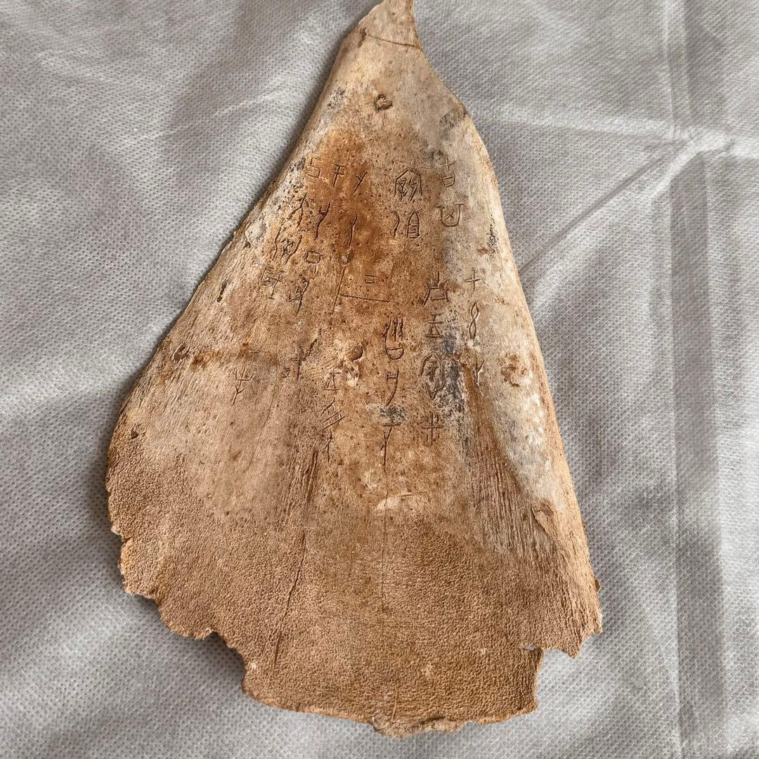 甲骨文字 中国 彫刻 古代文字 資料 時代物 アンティーク 計403g 3個