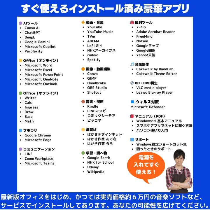 【i7×GPU×16GB×SSD✨】mouse／豪華アプリ／すぐ使える✨M518