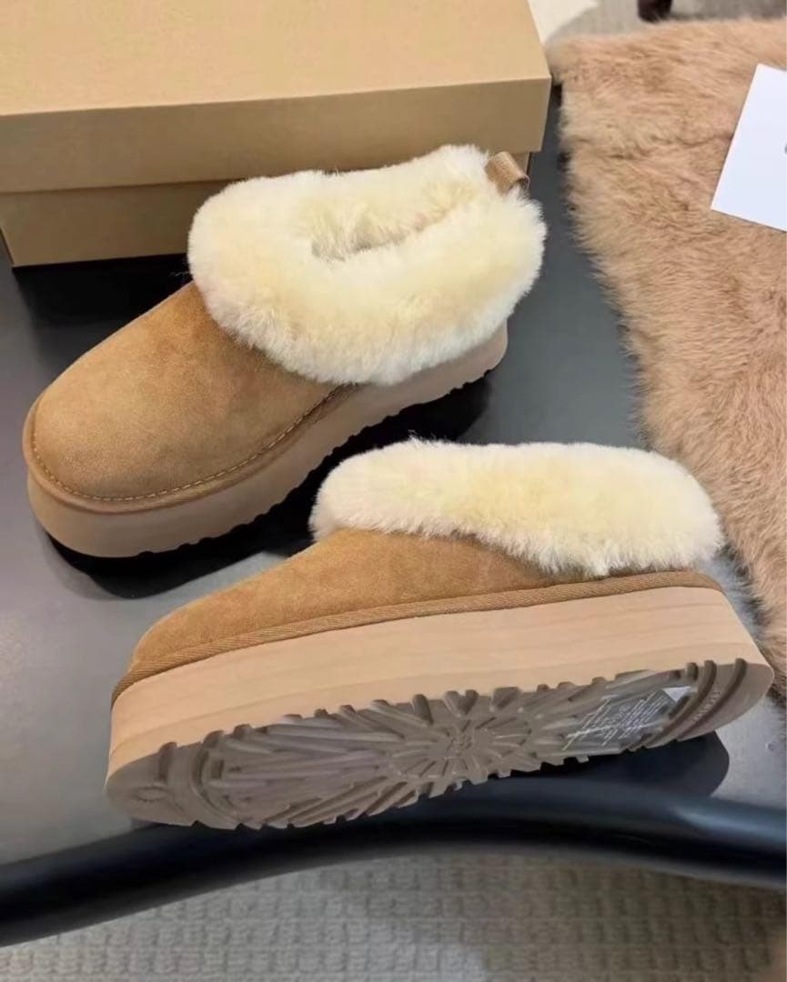 UGG ブラウン ムートンブーツ厚底24CM