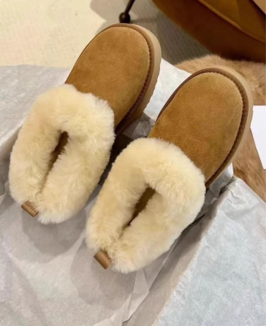UGG ブラウン ムートンブーツ厚底24CM